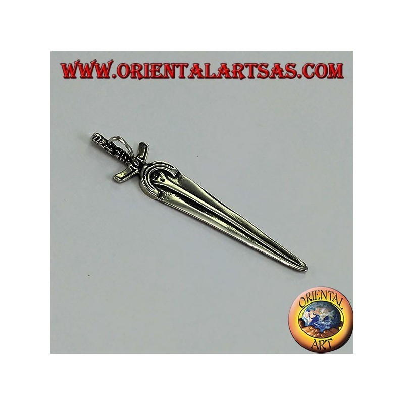 Pendant in silver, sword the queen of swords by Cesare Borgia