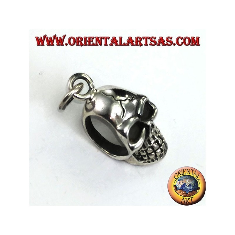 Silver pendant, Skull the pierced temples
