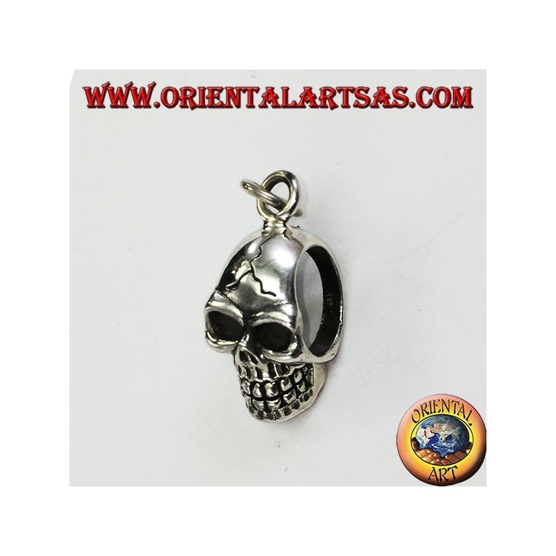 Silver pendant, Skull the pierced temples