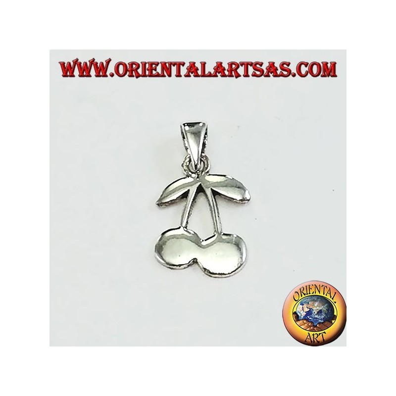 Pendentif en argent d'une paire de cerises