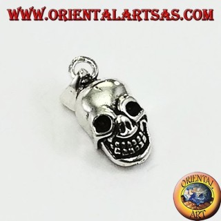 Silver pendant, clown skull