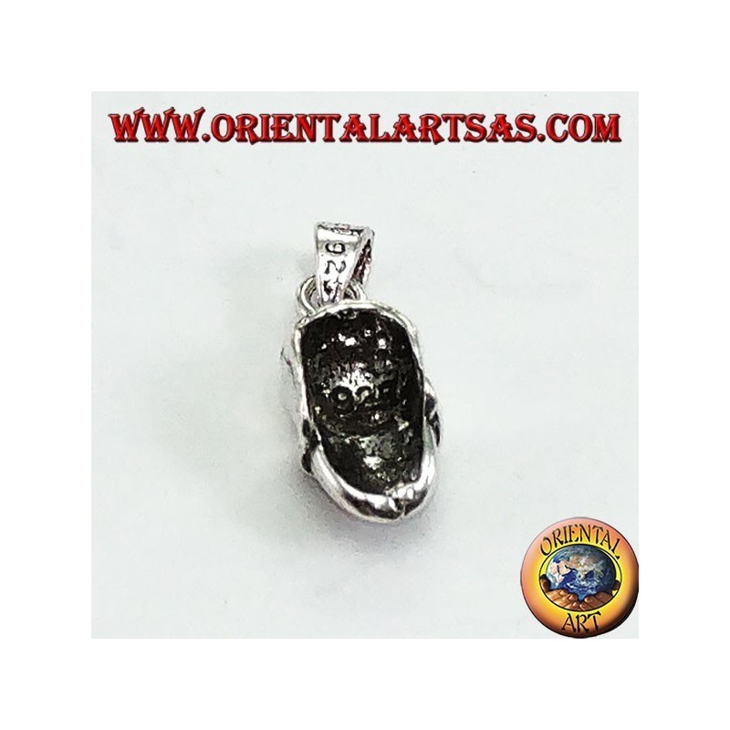 Colgante de plata, cráneo de payaso