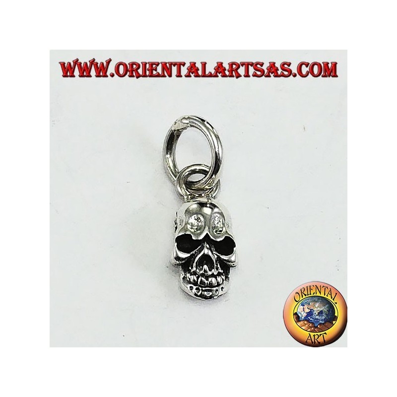 Pendant in silver, the skull of the hard