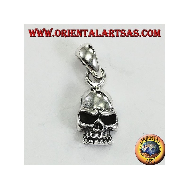 Pendentif en argent massif en forme de crâne