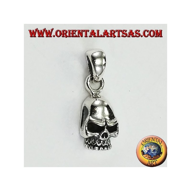 Solid silver pendant in the shape of a skull