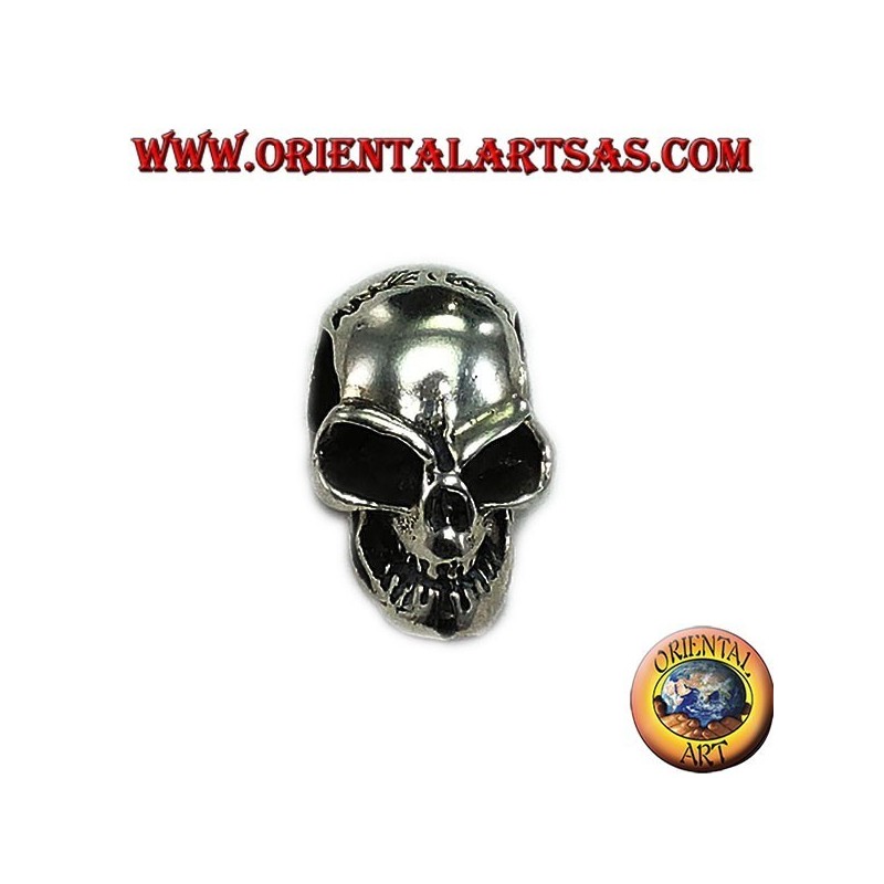 Ciondolo in argento teschio dal cranio forato