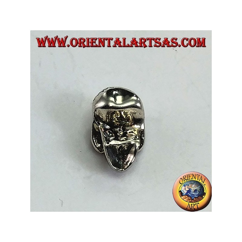 Skull silver pendant with a perforated skull