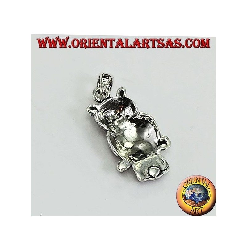 Colgante de plata búho en la rama