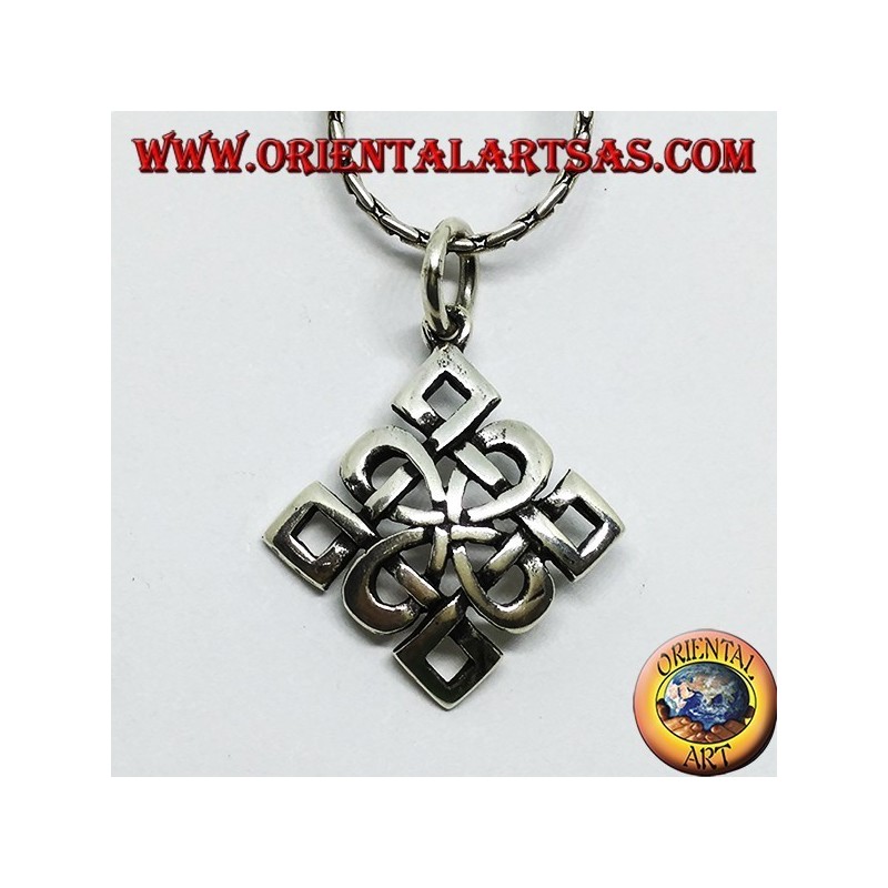 Silver pendant, Shieldknot knot