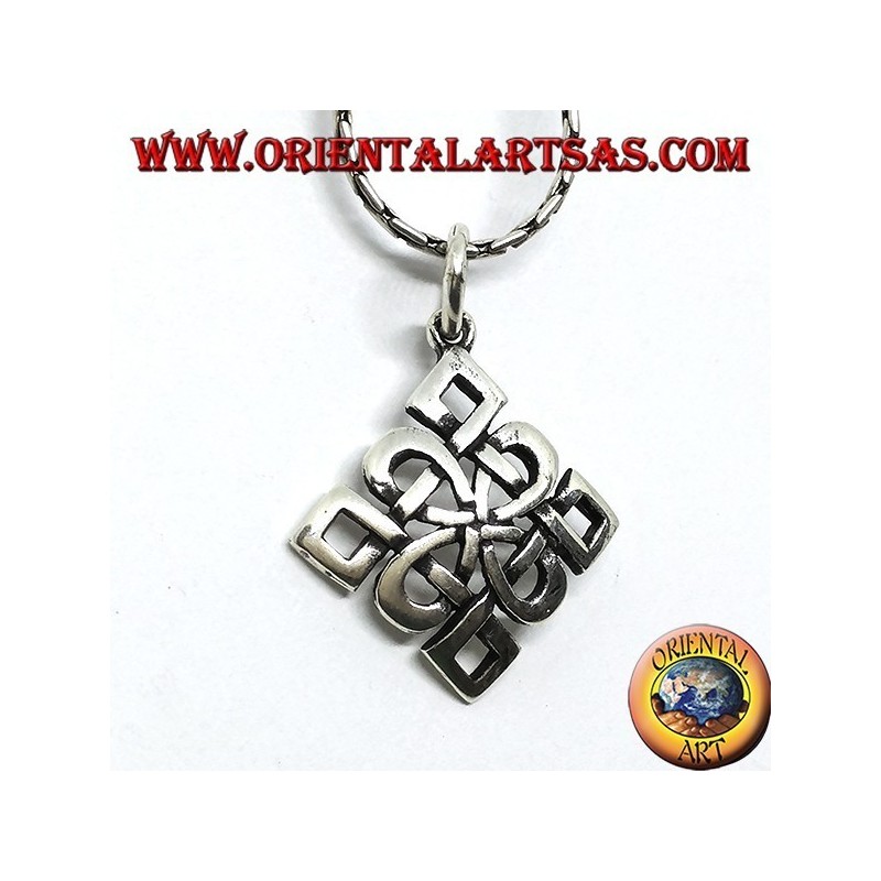 Colgante de plata, nudo Shieldknot