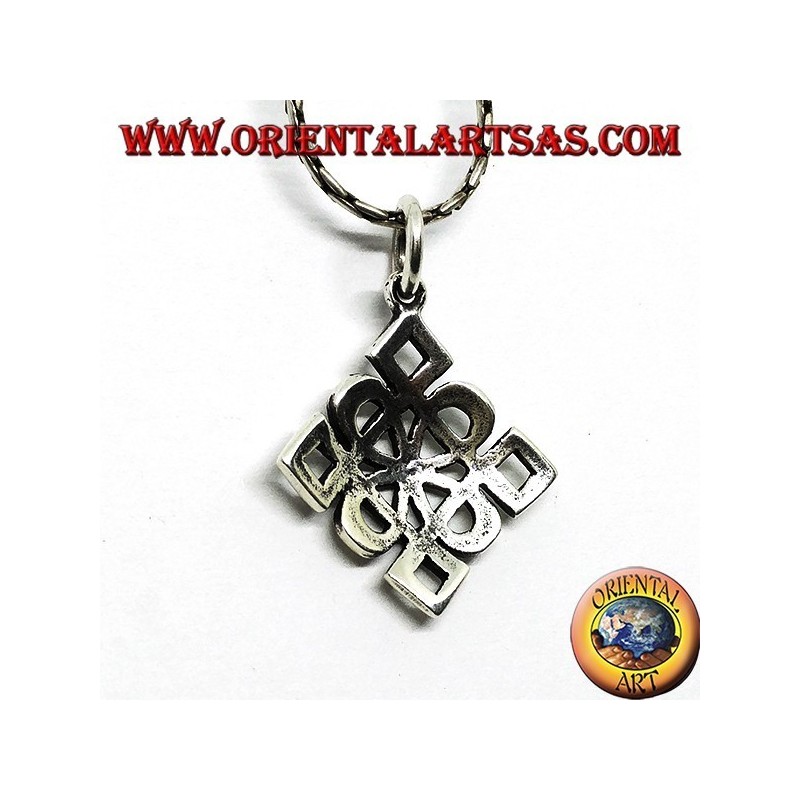 Colgante de plata, nudo Shieldknot