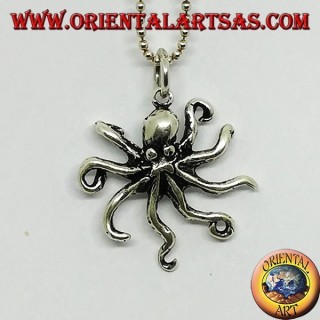 Silver pendant the octopus symbol of intelligence