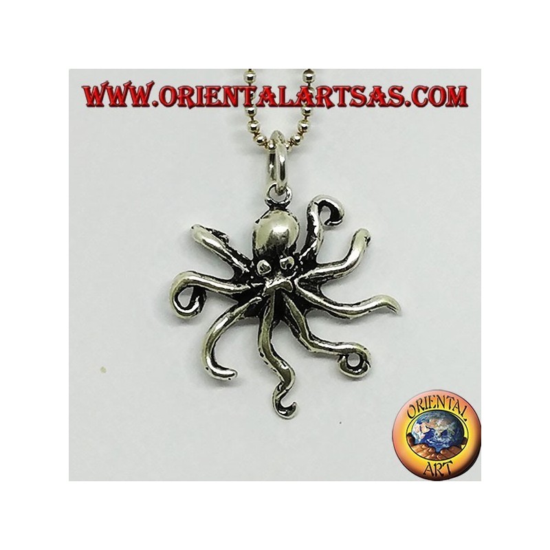 Pendentif en argent le symbole de la pieuvre de l'intelligence