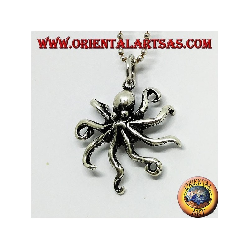 Pendentif en argent le symbole de la pieuvre de l'intelligence