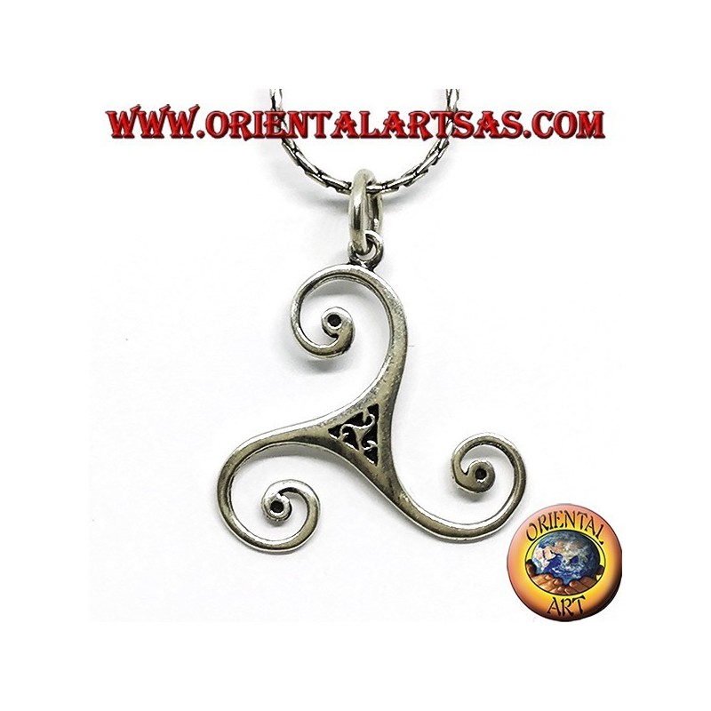 Ciondolo in argento triskelion o triskele grande
