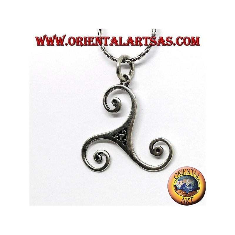 Colgante de plata triskele o triskele grande