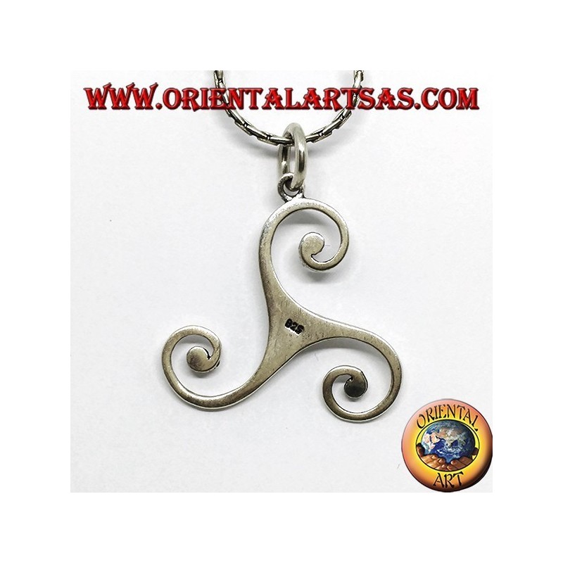 Pendentif en argent triskele ou triskele big
