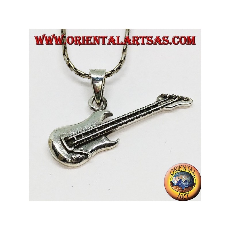 Colgante de plata Chicago Electric Bass 5 String