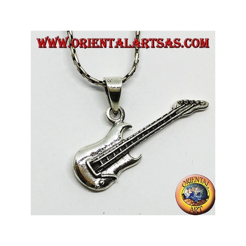 Silver pendant Chicago Electric Bass 5 String
