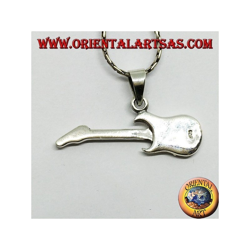 Silver pendant Chicago Electric Bass 5 String