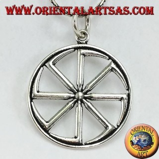 silver pendant sun wheel Kolovrat
