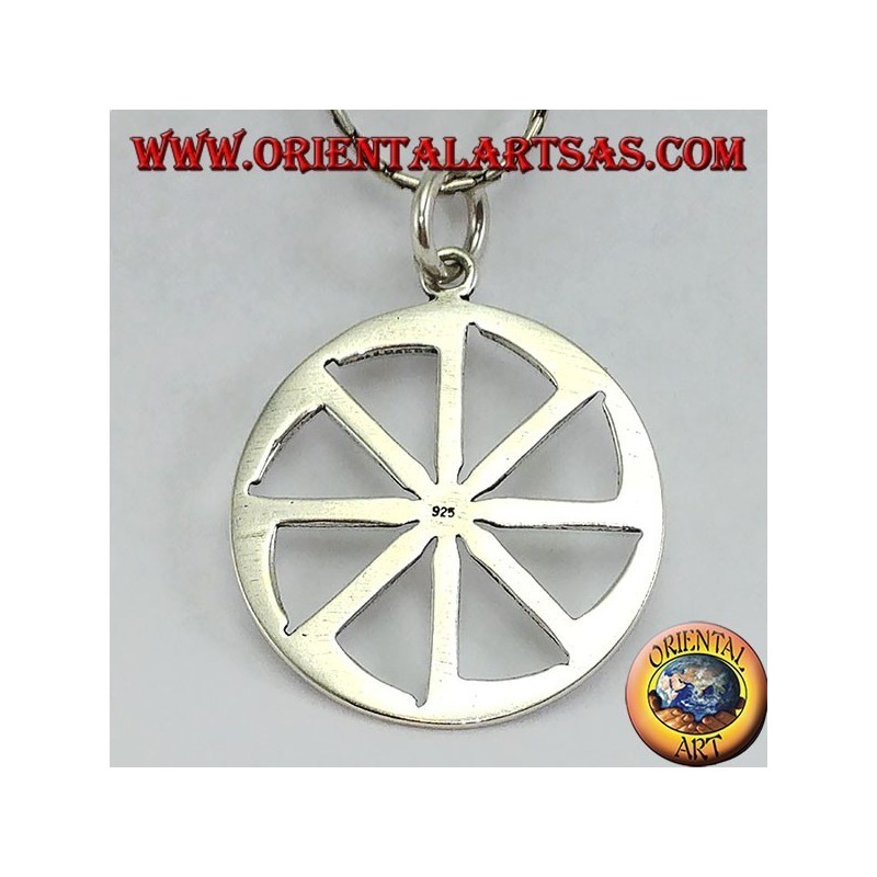 Ciondolo in argento ruota del sole Kolovrat ( grande )
