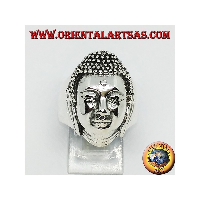 Bague en argent, tête du grand Bouddha
