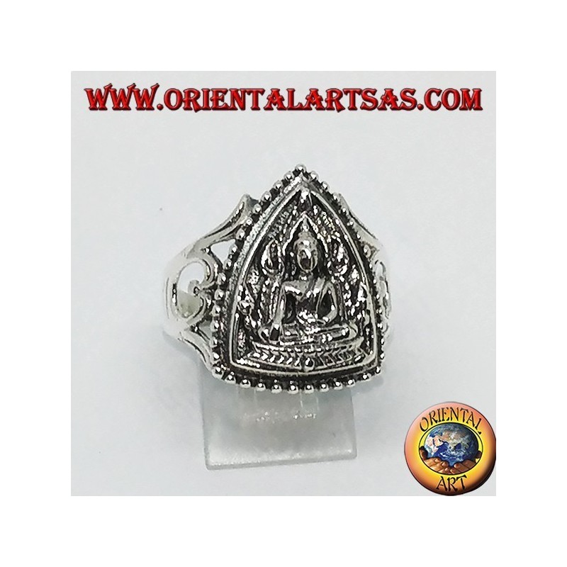Anillo de plata del Buda bhumisparsa