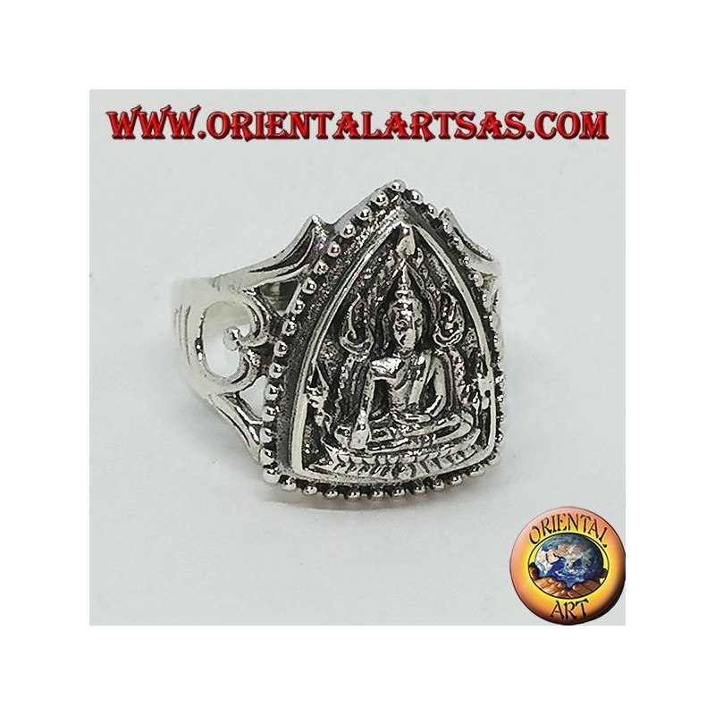 Silver ring of the bhumisparsa Buddha