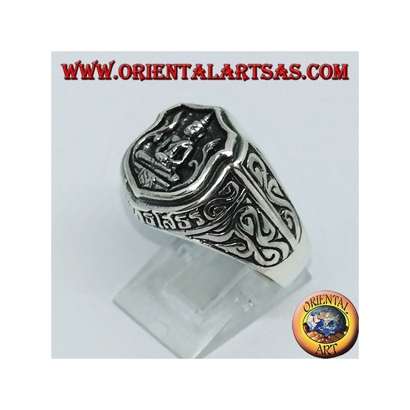 Silver ring of the dhyana Buddha