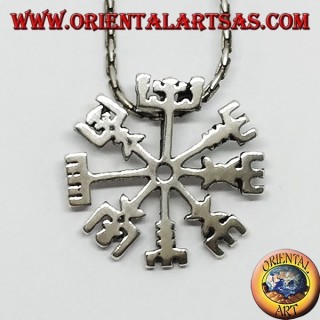 Pendentif en argent, Vegvisir (symbole magique)
