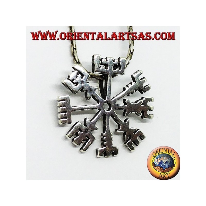 Silberanhänger, Vegvisir (magisches Symbol)