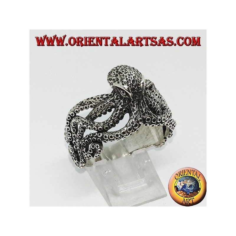 Anello in argento l'octopus
