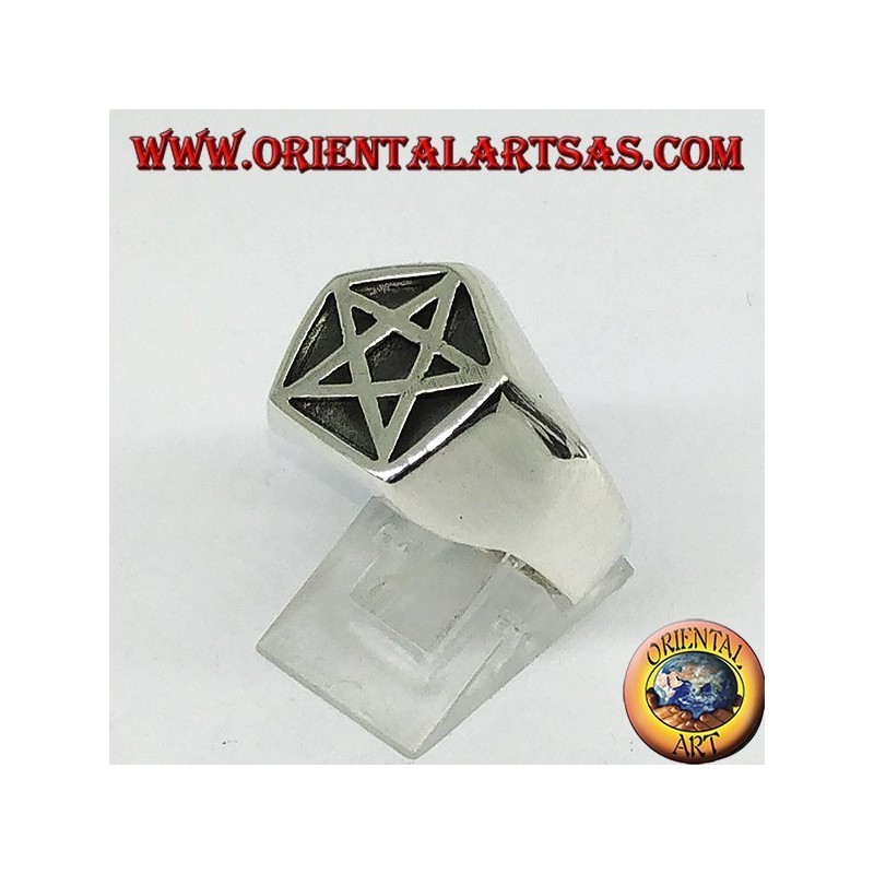 Anillo de plata, sello pentáculo en el Pentágono