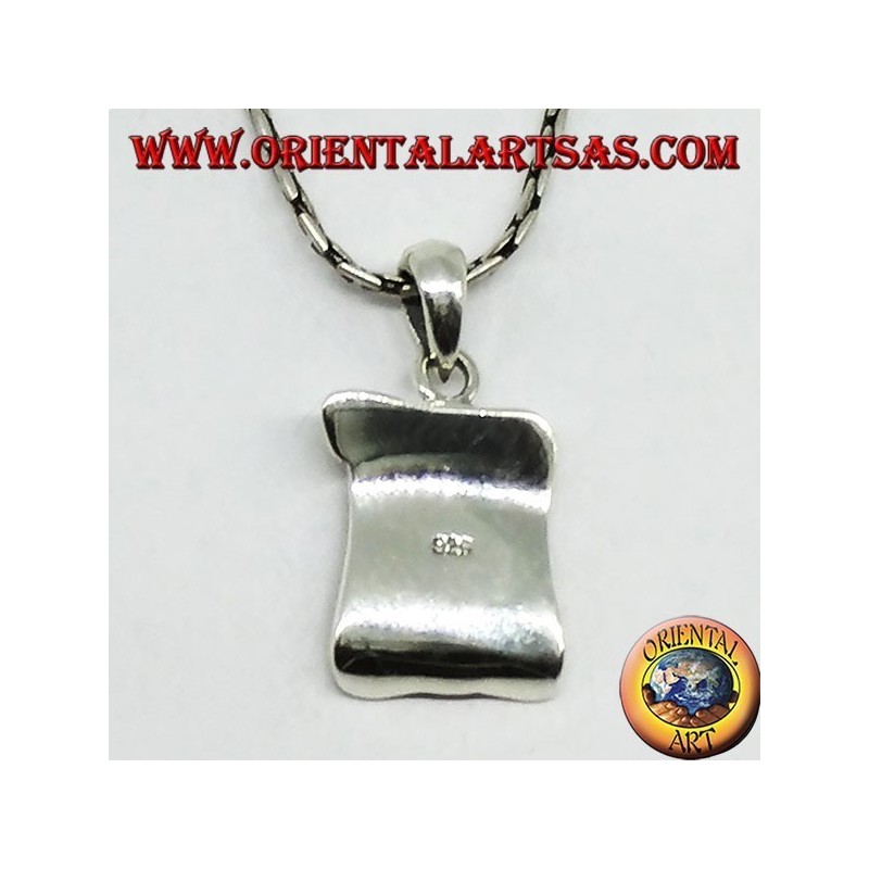 Star of David pendant inlaid on silver parchment