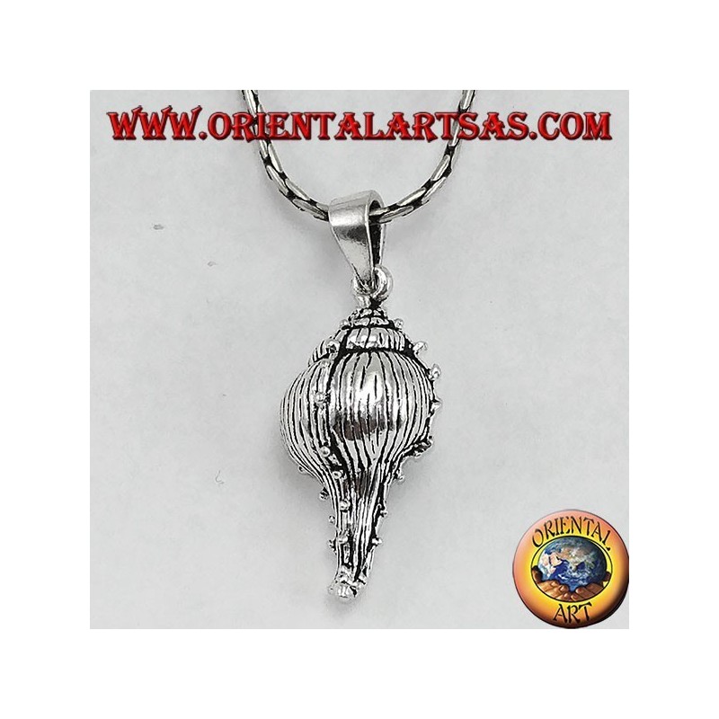 Pendant in silver, shell the tofa the symbol of fertility