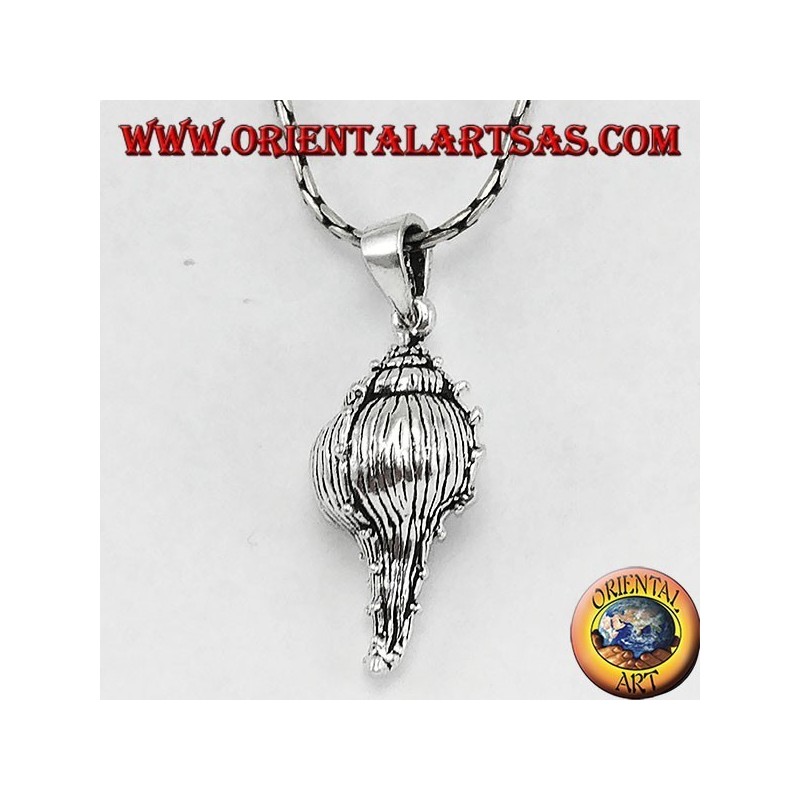 Pendant in silver, shell the tofa the symbol of fertility
