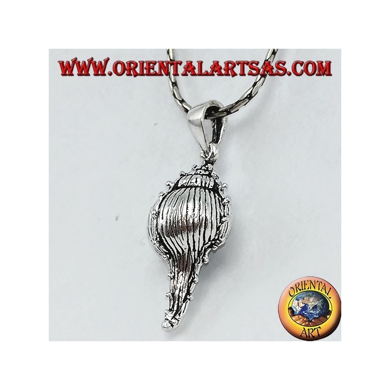 Pendant in silver, shell the tofa the symbol of fertility