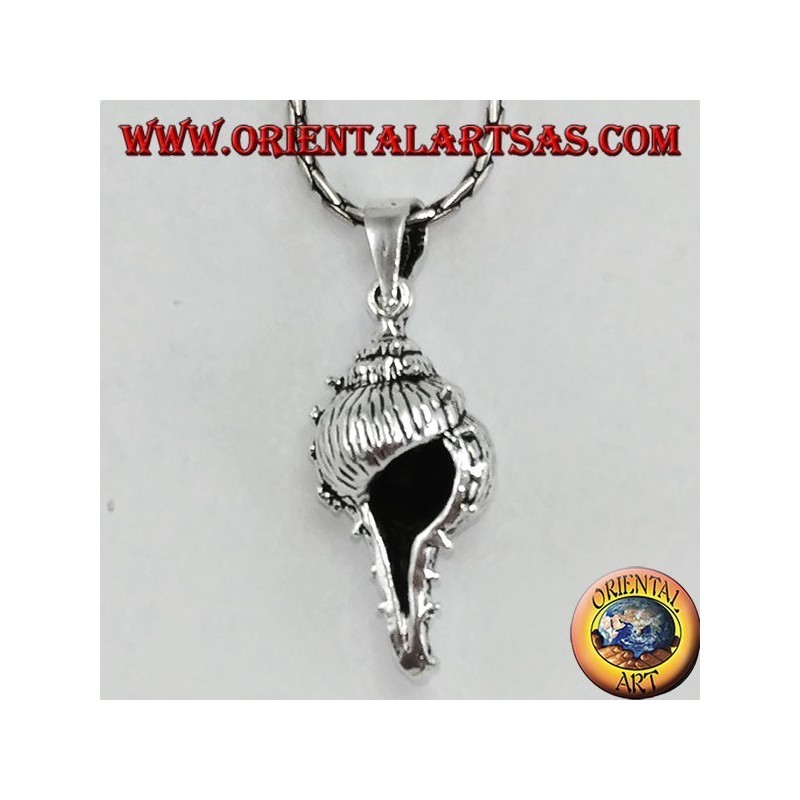Pendant in silver, shell the tofa the symbol of fertility