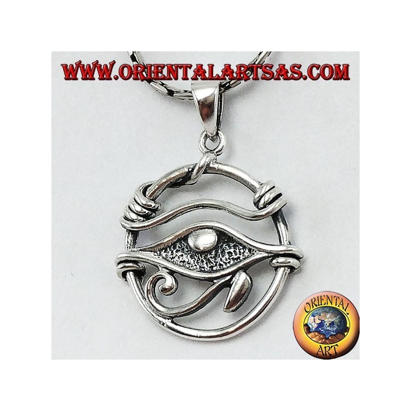 Silberanhänger, Auge von Horus im Kreis