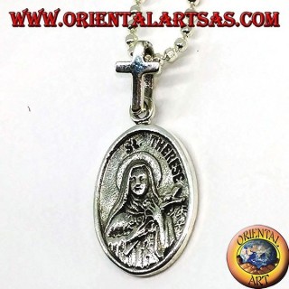 Pendentif en argent Santa Teresa et Saint Christopher