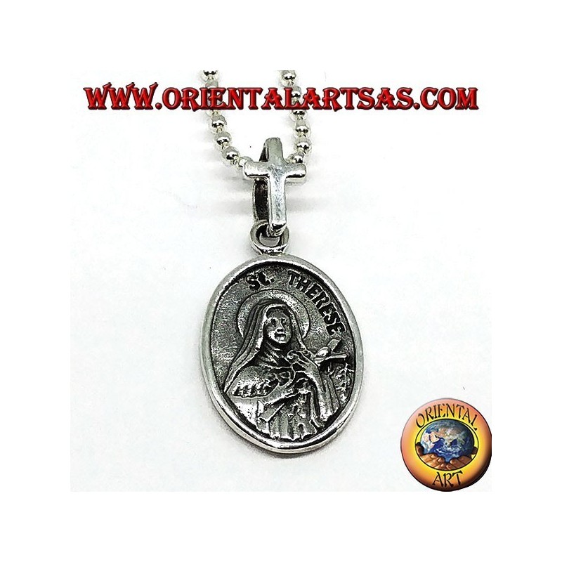 Pendentif en argent Santa Teresa et Saint Christopher