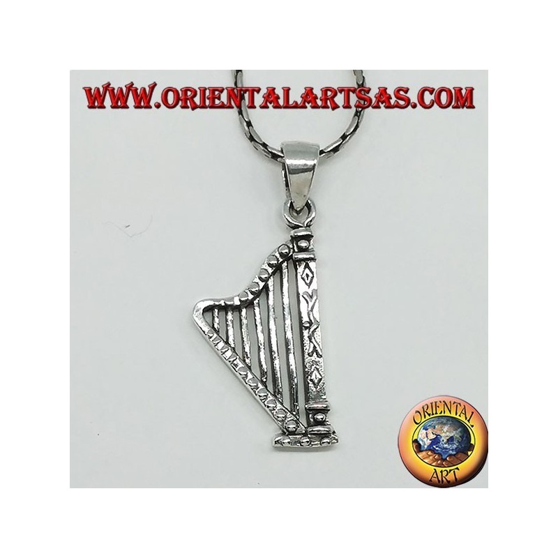Ciondolo in argento Arpa strumento musicale