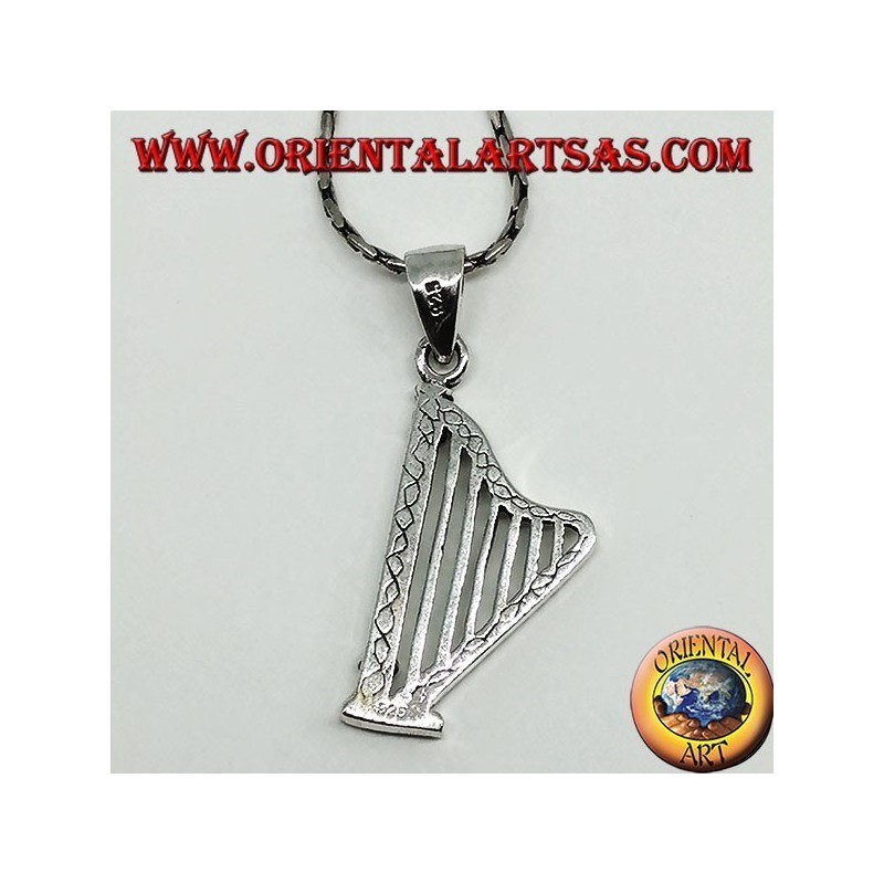 Ciondolo in argento Arpa strumento musicale