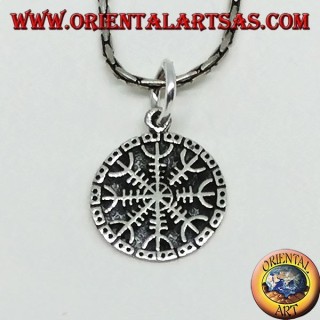Pendentif en argent vegvisir (petit) aegishjalmur