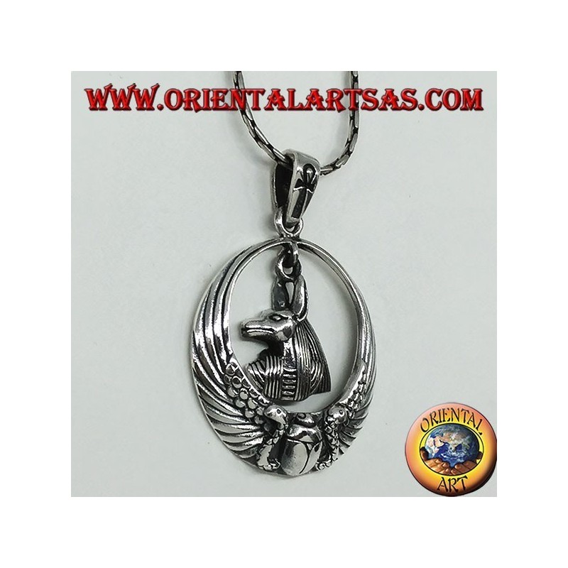 Pendentif en argent, guide Anubis des âmes