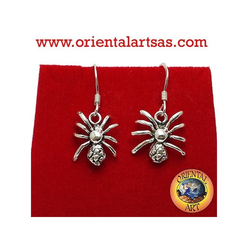 orecchino ragno in orgento