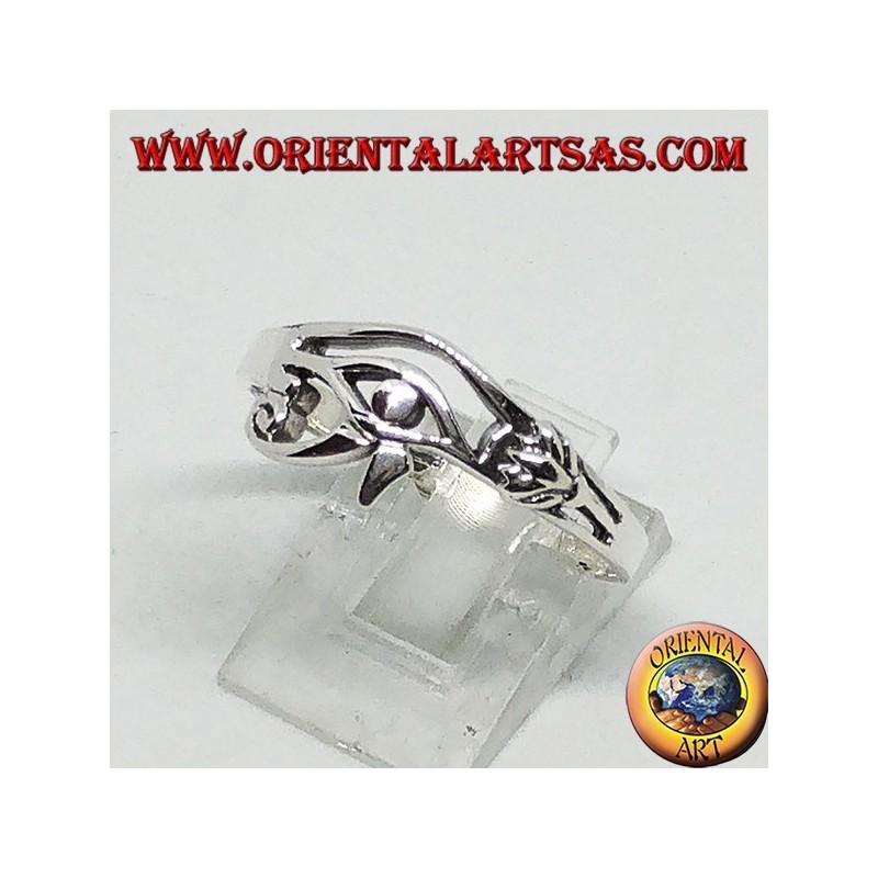Anello in argento piccolo occhio di Horus o occhio di Ra