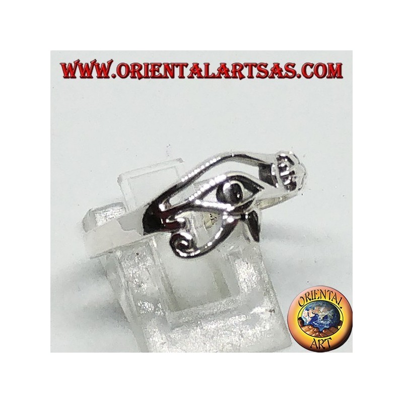 Anello in argento piccolo occhio di Horus o occhio di Ra