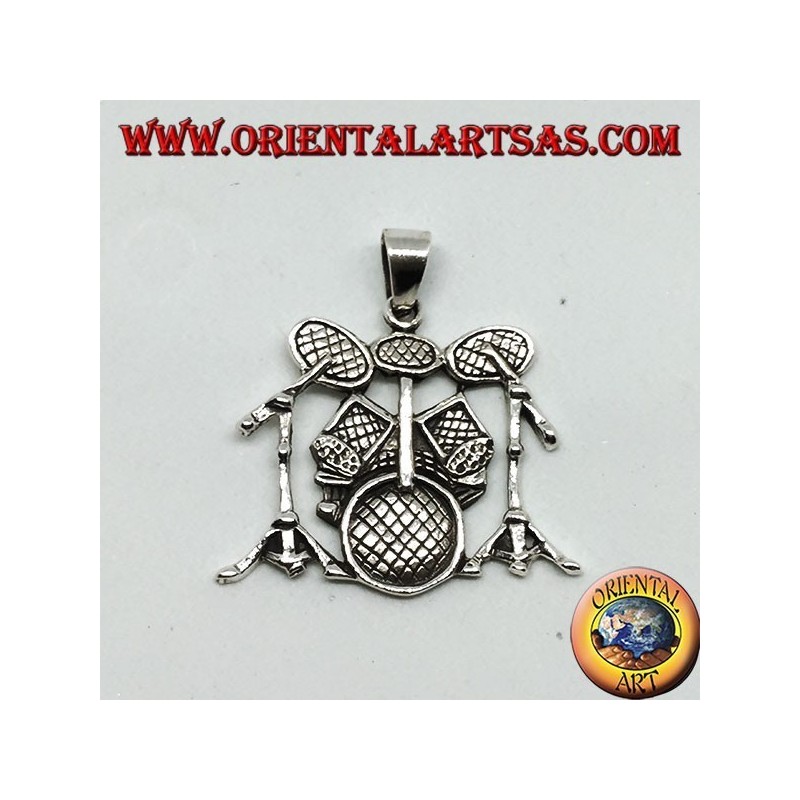 Colgante de plata de la batería (instrumento musical)